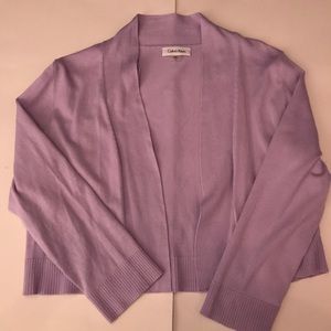 Calvin Klein cropped 3/4 sleeve cardigan